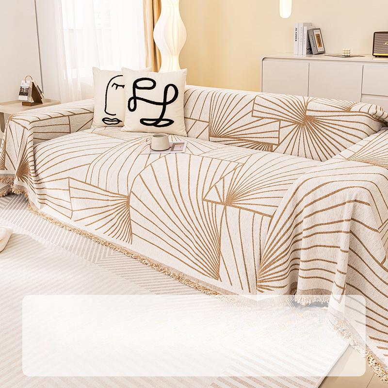 Skandinávský minimalistický styl Ručník na pohovku Žinylkový Prachotěsný Proti poškrábání Látka na potah pohovky Všeobjímající Univerzální potah na pohovku Univerzální