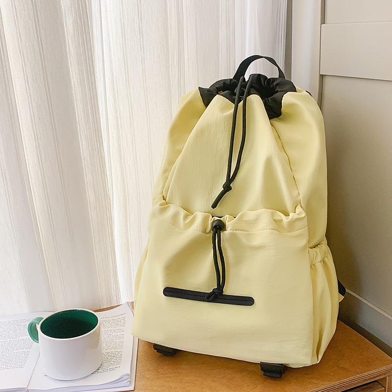 Student Schoolbag Lightweight Sports Backpack Women's Drawstring Backpack