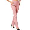 Damen High Waist Straight Leg Hose mit Taschen, Slim Fit Lässige Yoga Hose mit Elastischem Bund
