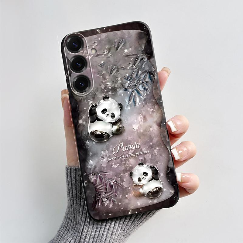 For Samsung Galaxy A26 A36 A56 5G Casing New Design 2024 Heart Printed Black Matte Soft Silicone Protective Cover Case