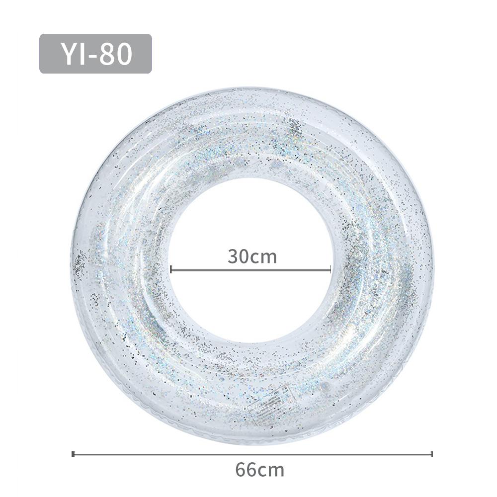 Transparent Glitter Pool Foats Swimming Ring Adult Children Inflatable Pool Tube Giant Float Boys Girl Water Fun Toy Swim Laps
