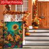 2D Flat, 2D Flat Thanksgiving Welcome Autumn Sunflowers Pumpkin Garden Flag_3 (2)- Outdoor Garden Flag Double-sided Home Decoration Courtyard Decorati