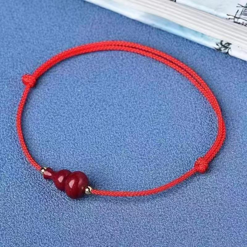 Hand Woven Thin Red Rope Good Luck Chinese Style Bracelet For Couple Men Women Children