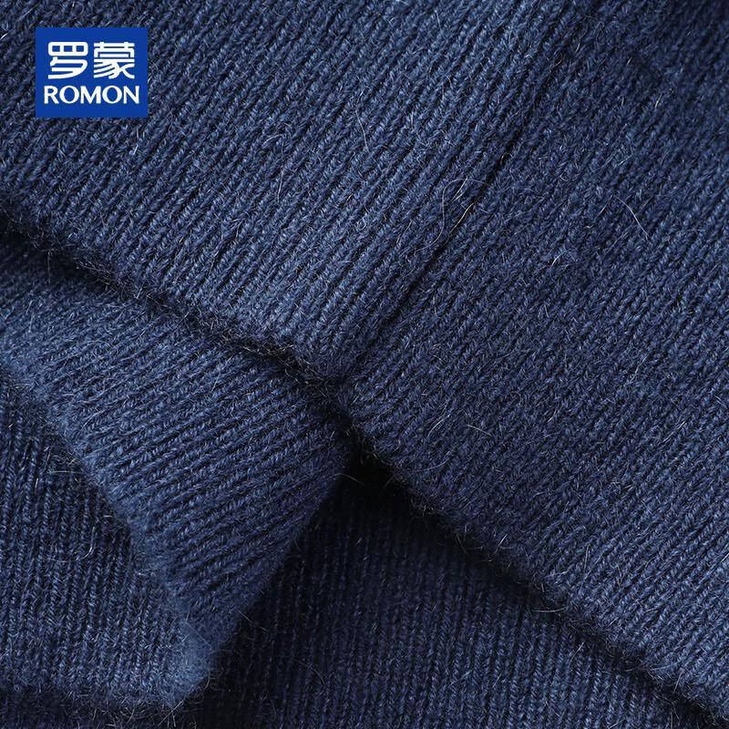 ROMON Men's 100% Cashmere Thick Warm Mock Neck Sweater