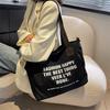 Alphabet Canvas Bag Female Student Class Bag Large Capacity Shoulder Bag Crossbody Bag Japanese Handbag Tide