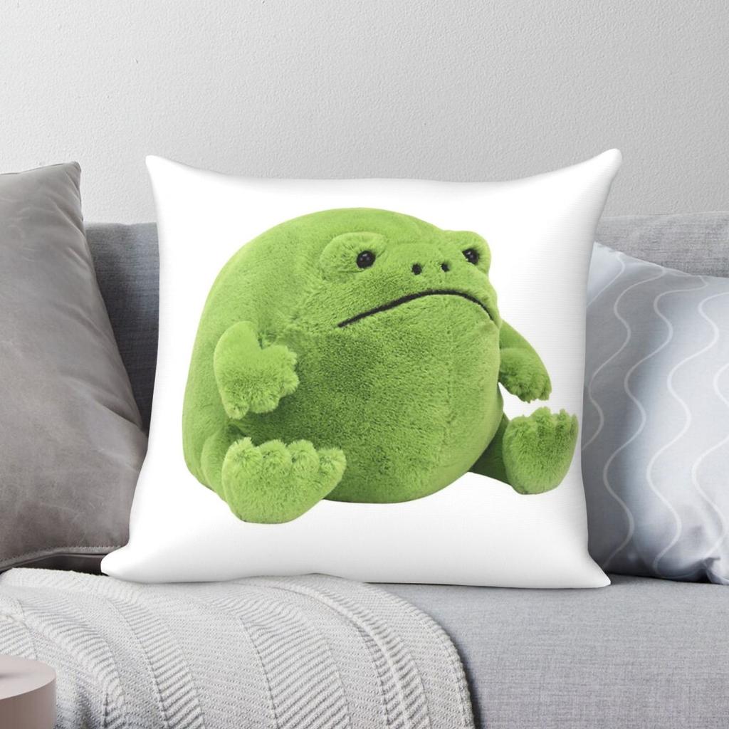 Ricky Rain Frog Pillowcase Polyester Linen Velvet Creative Zip Decor Throw Pillow Case Sofa Seater Cushion Case