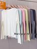 Top da donna a manica lunga, vestibilità aderente, con scollo a cigno, in Lyocell Tencel