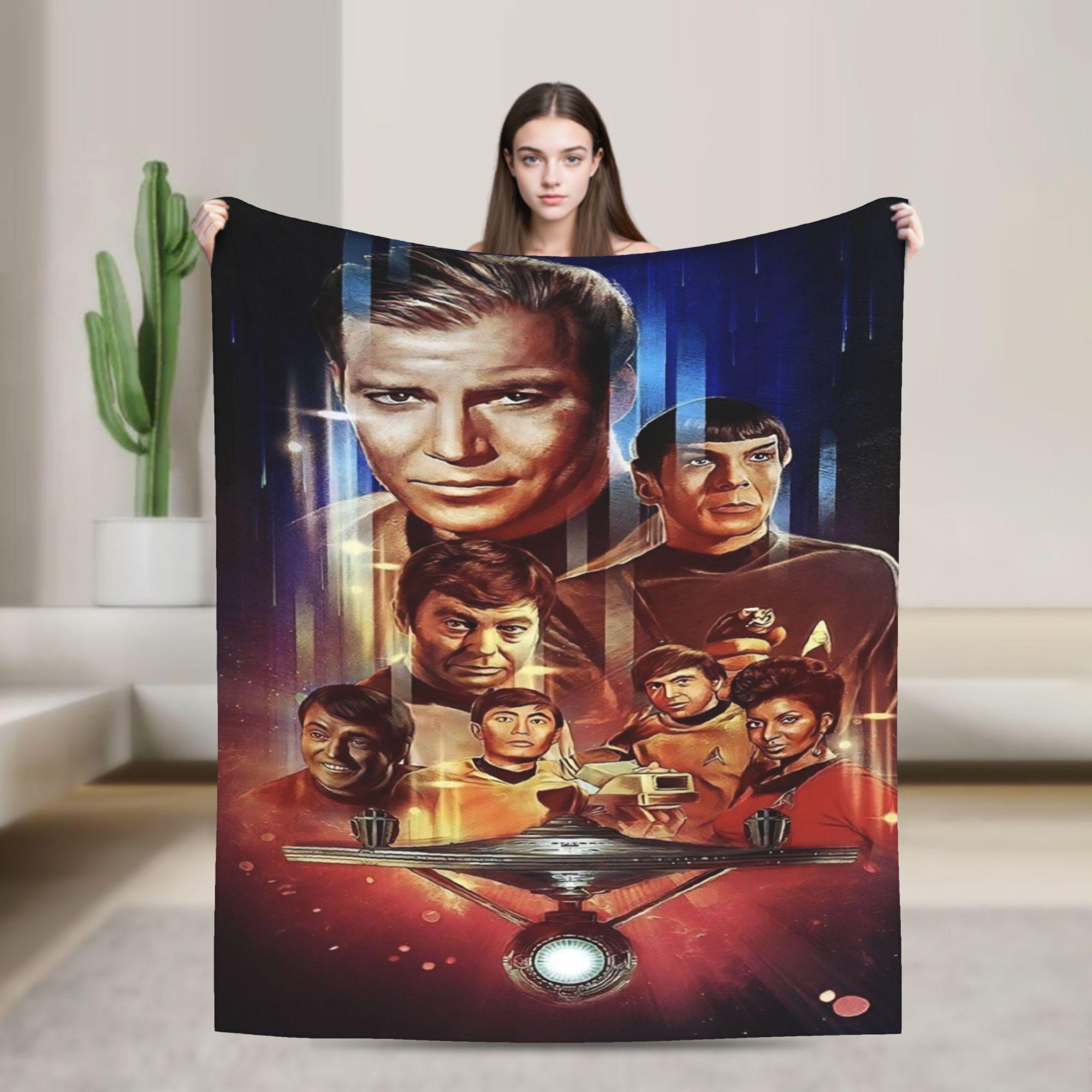 

Stars Treks Groups Super Warm Blankets Starfleet Movie Travel Plush Throw Blanket Couch Chair Flannel Bedspread Sofa Bed Cover 30x40in