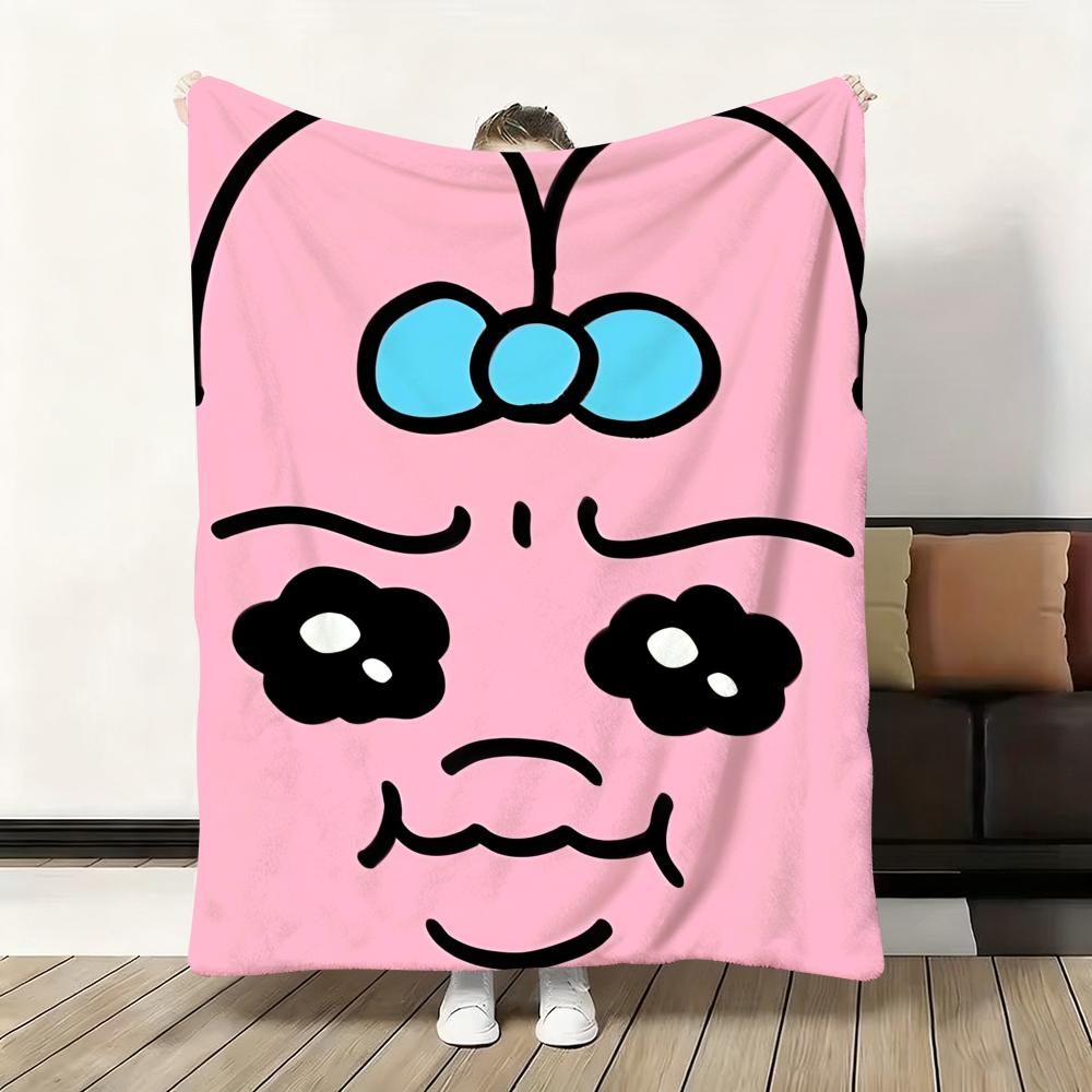Throw Flannel Fluffy Cute Soft O-Opanchu Blanket Warm Skin-Friendly Bunny Cartoon Throw Usagi For Sofa Bed Office Nap Winter