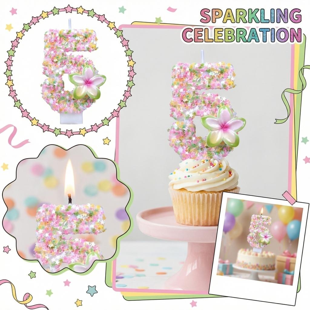 Fashion Cartoon Creative Birthday Candles Party Digital Candles