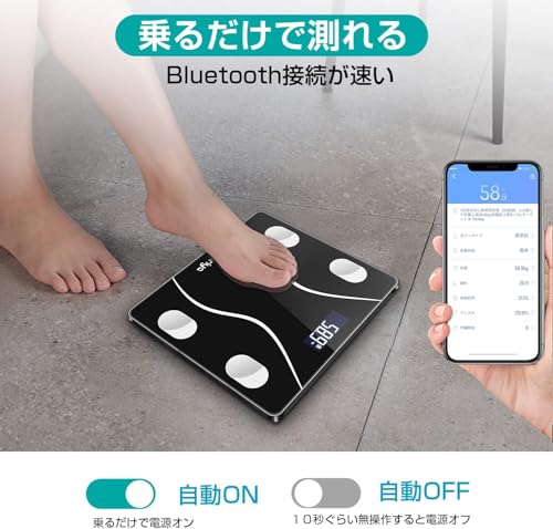 [2026 New Release] Body Scale, Body Fat Analyzer, Body Composition Analyzer, Bluetooth, Smartphone Connectivity, High Precision, Lightweight, Easy Sto