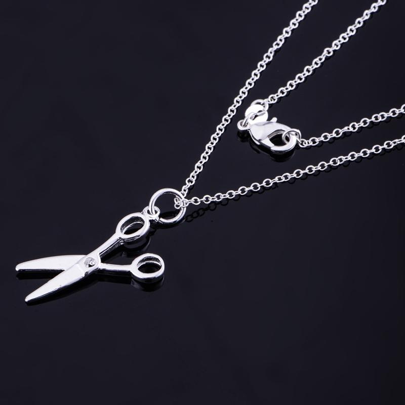 925 Sterling Sølv Halskjede ,925 Sølv Anheng Motesmykker ,Saks Søt Skinnende /Gexaowea Hwfaqnma Lq -P102