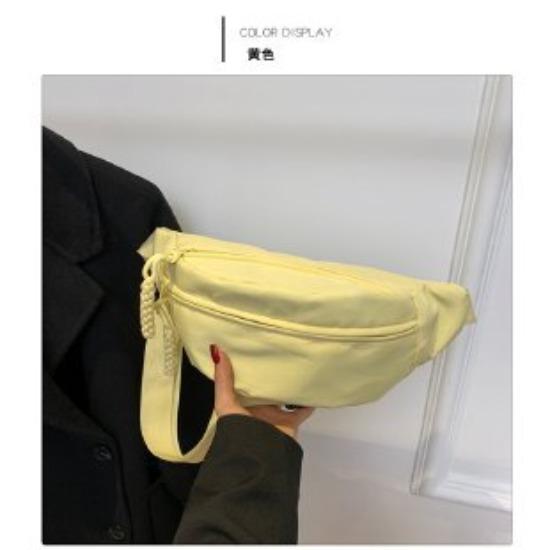 

Простая нейлоновая тканевая маленькая женская сумка с фактурой, сумка на плечо под мышкой, нагрудная сумка через плечо, маленькая поясная сумка жёлтый