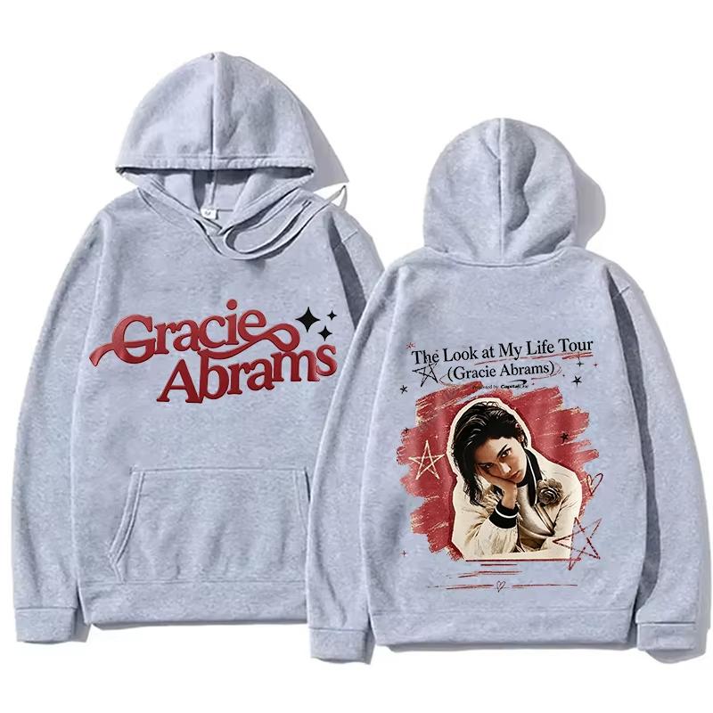 Gracie Abrams Look at My Life Crewneck Hoodies Graphic Pullovers Long Sleeve Fashion Loose Hoodies Fashion Oversized Unisex Streetwear Trendy