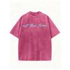 European Size Washed Short-Sleeve Top with a Round Neck Featuring The Phrase 'GOD IS GOOD', Showcasing a Unique Double-Sided Design. Spring And Summer