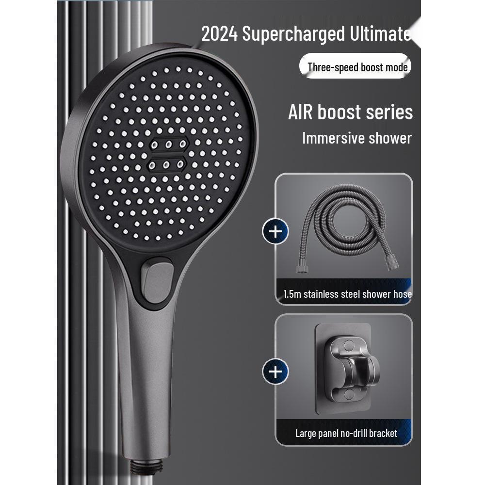 German High-Pressure Rainfall Shower Head Set - Extra Strong Water Output for Household Bathrooms