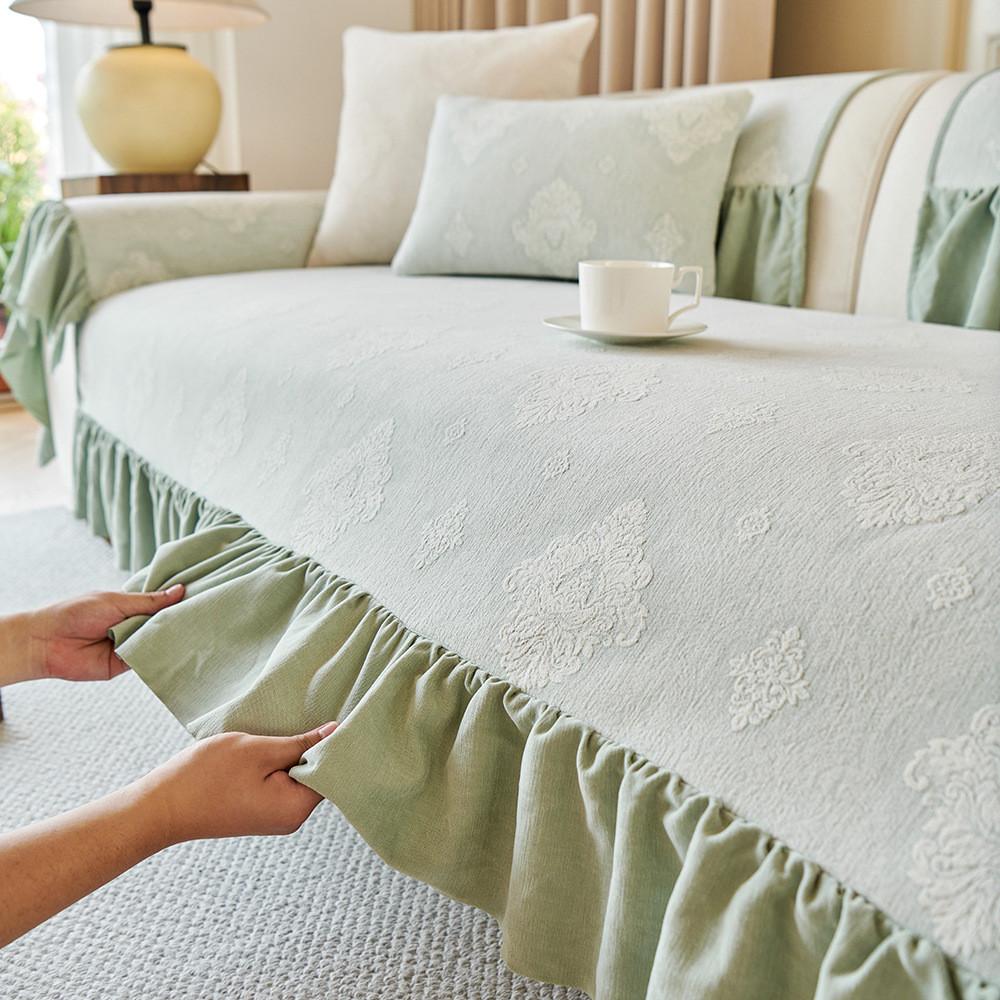 

1 шт. Универсальный коврик для дивана Four Seasons, простая жаккардовая подушка для спинки из шенилла, противоскользящая и пылезащитная подушка для дивана 1seat 70x70cm