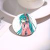32/44/58mm Cute Cartoon Figure Miku Brooches Cosplay Singer Exquisit Badge for Collar Backpack Hat Accessory Handmade Pin Gift