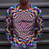 Funny Optical Illusions Graphic T Shirt Fashion Casual 3D Printed Long Sleeve T-shirt Catch Eyes Streetwear Personalization Tees