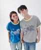 ESCAPEFROM [Escf X Hot Today] Lone Star Horse Roll-Up Point Short Sleeve T-Shirt Blue