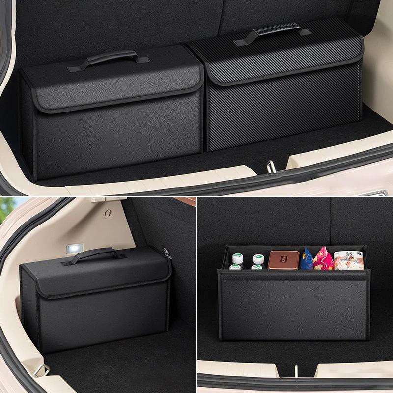 2025 Hot Car Trunk Organizer Bin Leather Storage Box Toolbox Auto Accessories For Mazda 2 3 6 5 Atenza CX3 CX5 MX5 CX7 Axela CX3
