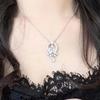 Full Diamond Light Luxury Style Phantom Butterfly Garden Necklace Feminine Temperament Exquisite Luxury Fashionable and Versatile Collarbone Chain