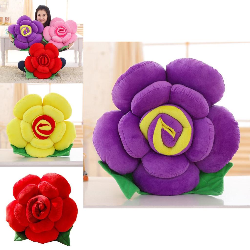 Helle Farben Rosenform Blumenkissen Kissen Lendenwirbel Dekoration Für Sofa Bett Und Stuhl