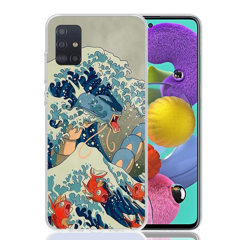 Japanese Style Wave Art Phone Case For Samsung Galaxy A52 A32 A22 A12 A02S A50S A30S A51 A31 AA71 Note 20 Ultra 10 S10 Plus Gala