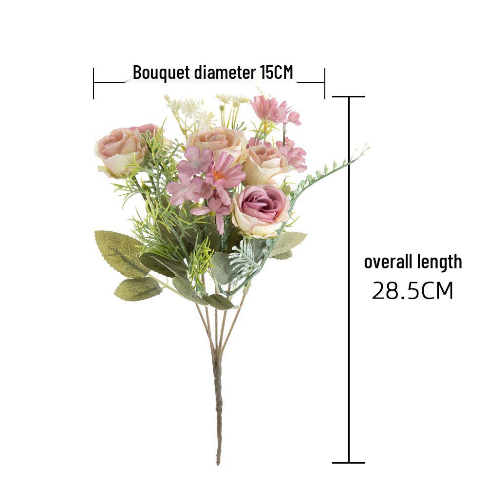 Rose Daisy Bouquet INS Style Artificial Flower for Home Decoration and Weddings - MW66794