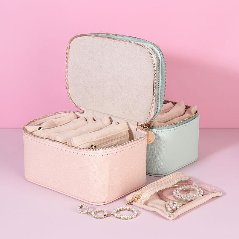 Jewelry Box Earring Jewelry Storage Box Portable Long Packaging Bag 8-piece Storage Box Set