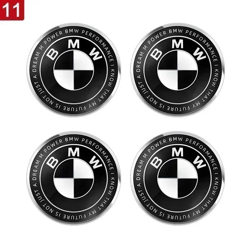 4 PZ 56MM 60MM 65MM Emblemi Auto Coprimozzi Centrali Cerchi Adesivi per BMW E28 E32 E34 E53 E64 F10 F20 F30 X1 X3 X5 X6 E71 E90 E91