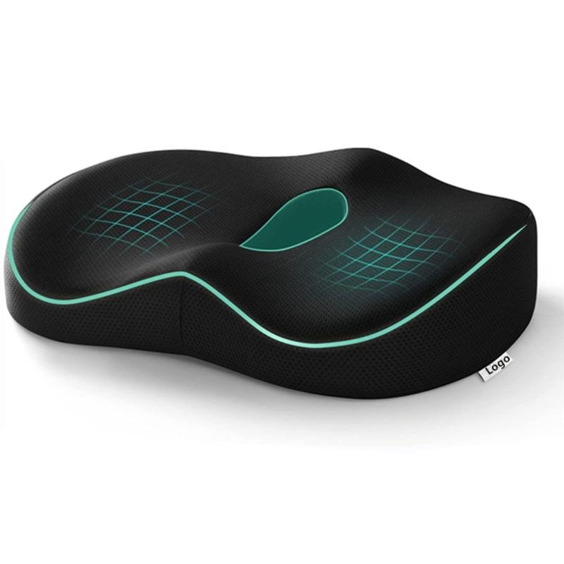 Comfortable Support Seat Pad With Central ventilation For Office Chair And Car Seat Soft Fabric Design