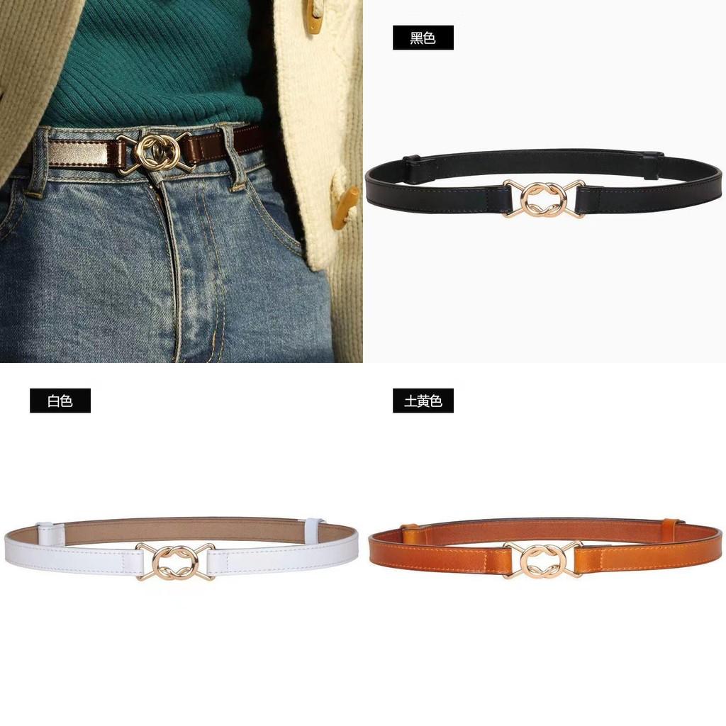 Adjustable Womens Versatile Belt Unique Pu Material Double Circle Buckle Perfect For Casual Or Wear Formal