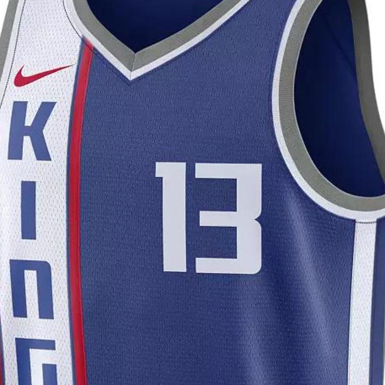 Nike Swingman 2023-24 City Edition Sacramento Kings Keegan Murray Comfortable V-Neck Sleeveless Basketball Jersey Men jersey Blue DX8518-403