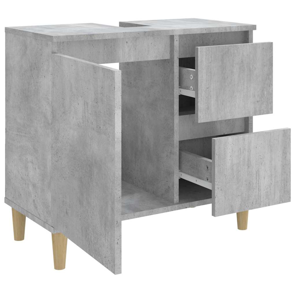 Vidaxl Bathroom Cabinet, Concrete Grey, 65X33X60 Cm