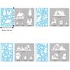 4 Sheets Removable Static Christmas Static Cling Decal Xmas Party Door Stickers  Party Supplies