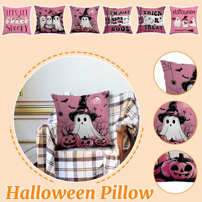 Halloween Festival Decoration Living Room Sofa Cushion Pillow Cover Offices Waist Pillow Cover (excluding Core)
