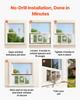 Cat Door for Window, Adjustable To Fit Window Width 686-813 Mm, 4 Secure Lock Modes, Aluminum Frame and High-Transparency Glass, Magnetic Closure,