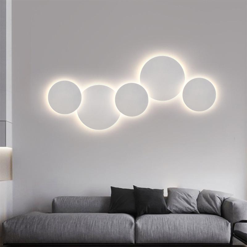 Modern Minimalist Round Wall Lamp for Bedroom and Living Room Decor