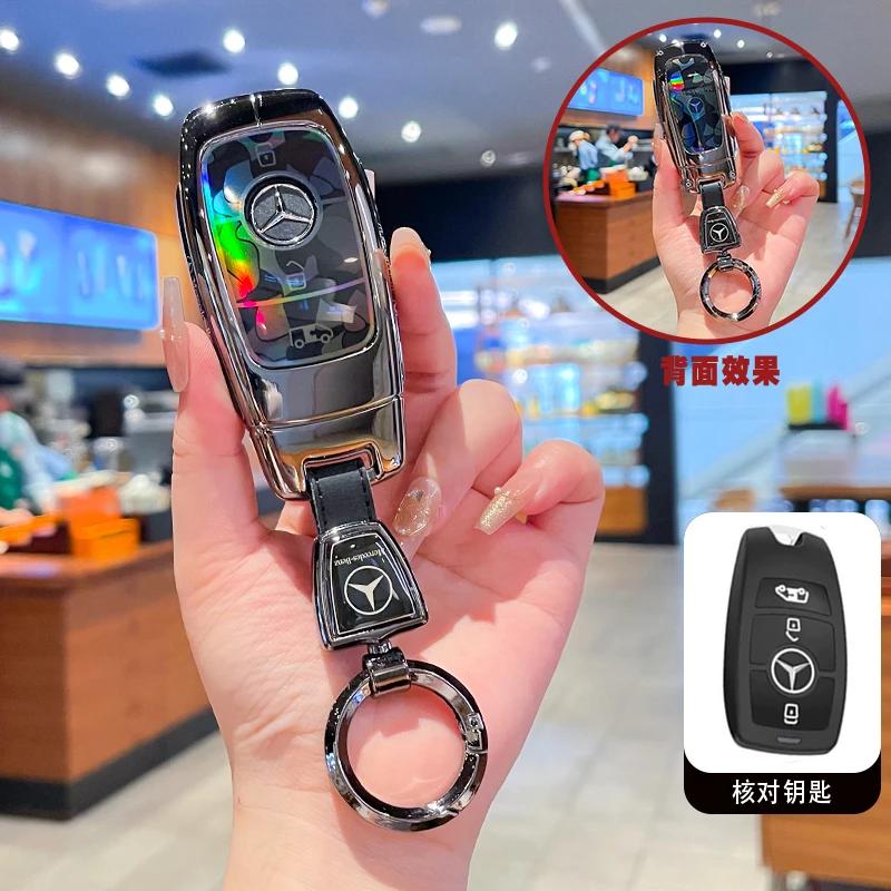 PNR1 Car Key Cover Case Shell Keychain For Mercedes Benz A C E S G GLS CLA Class W213 W177 W205 W222 X167 W176 AMG Accessories