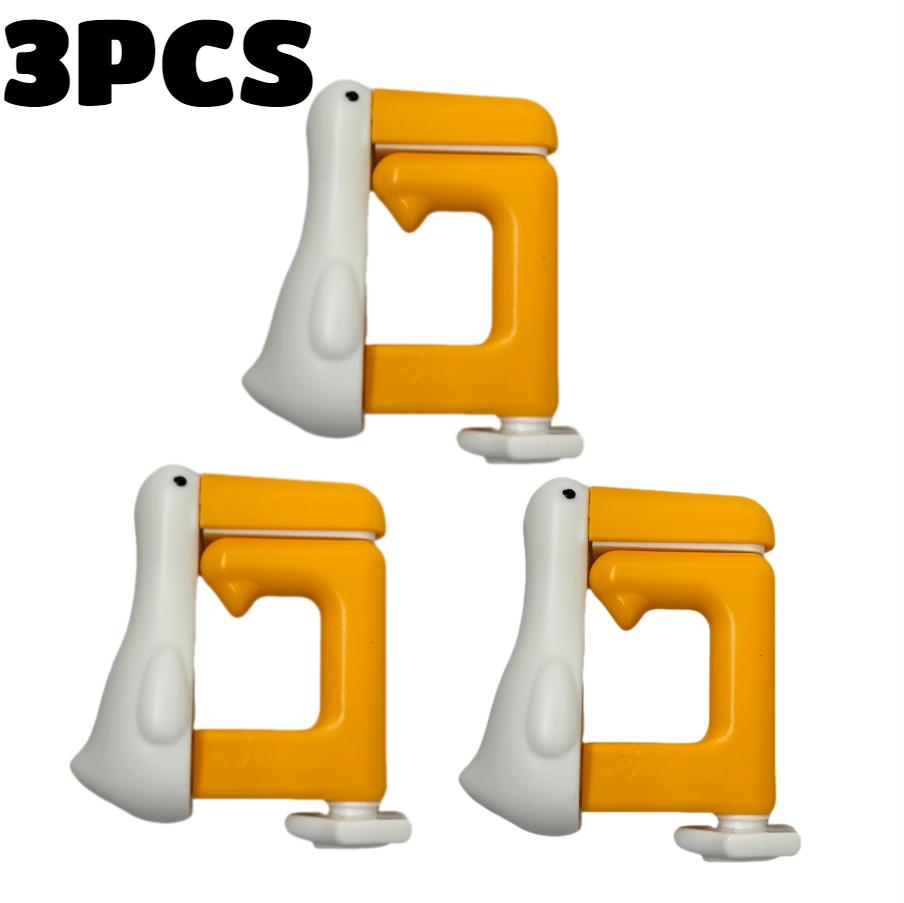3pcs Thinking Duck Schoolbag Hook Adjustable Detachable Office Bag Desk-Side Hanging Hooks Portable Multi-Functional for Student