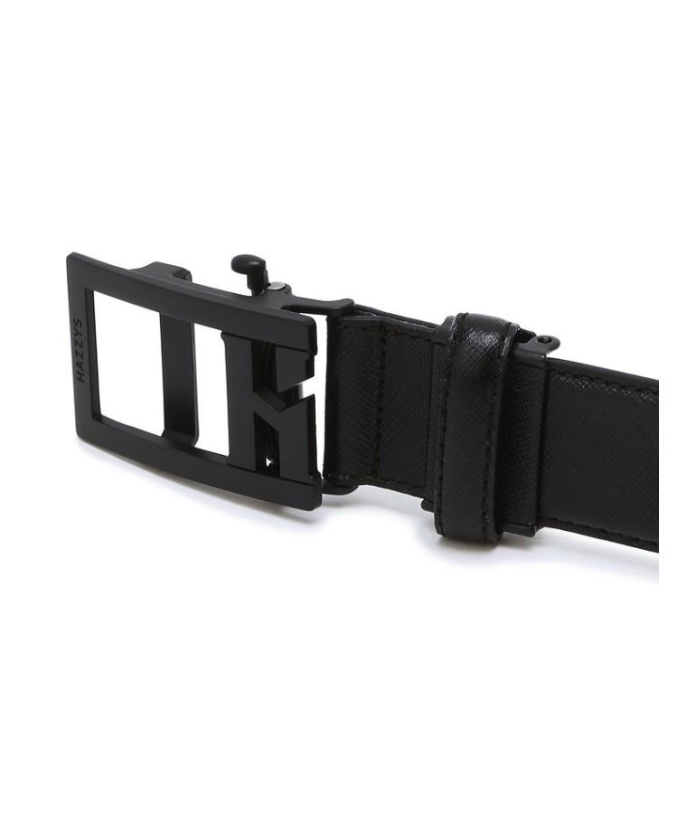 Hejiseumaenaegseseoli Black Buckle Black H-Decoration Cowhide Automatic Belt Hjbe6F855Bk