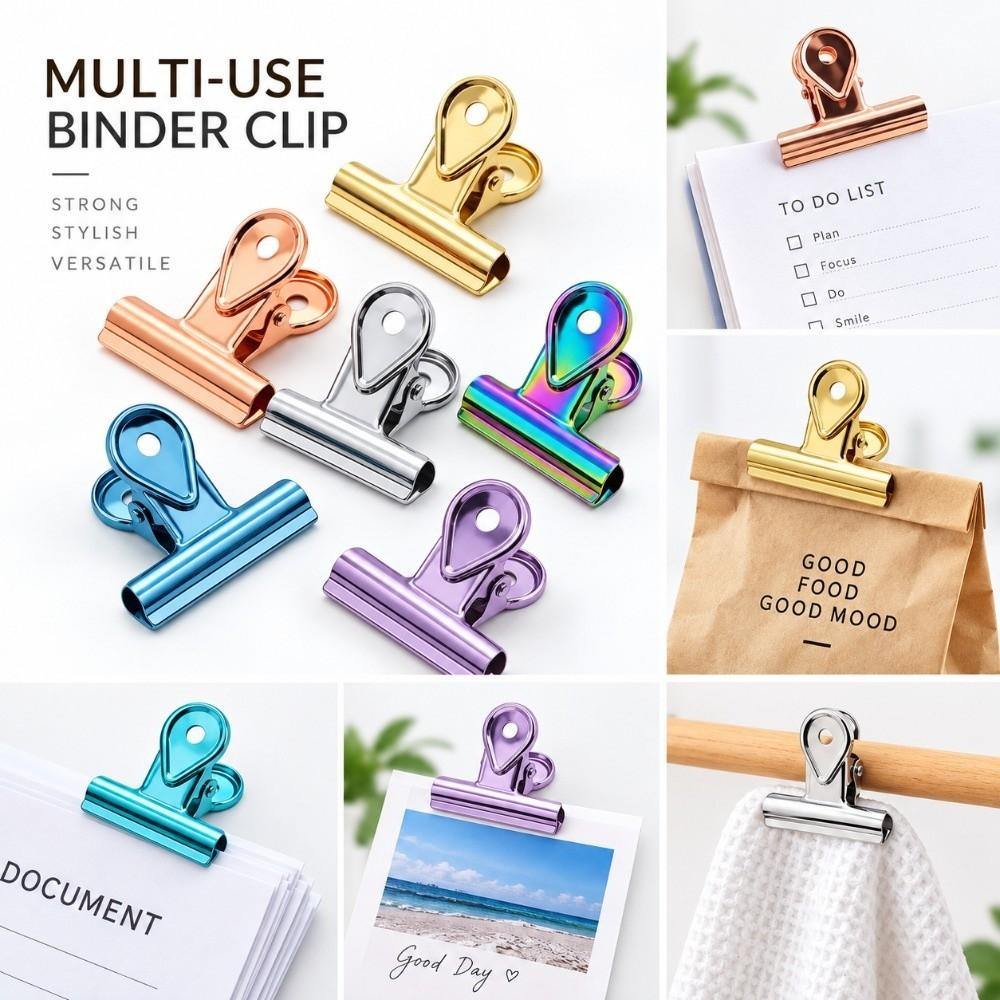 Metal Bulldog Clips Heavy Duty Document Storage Ticket Clip Vintage Binder Clips For Office Use