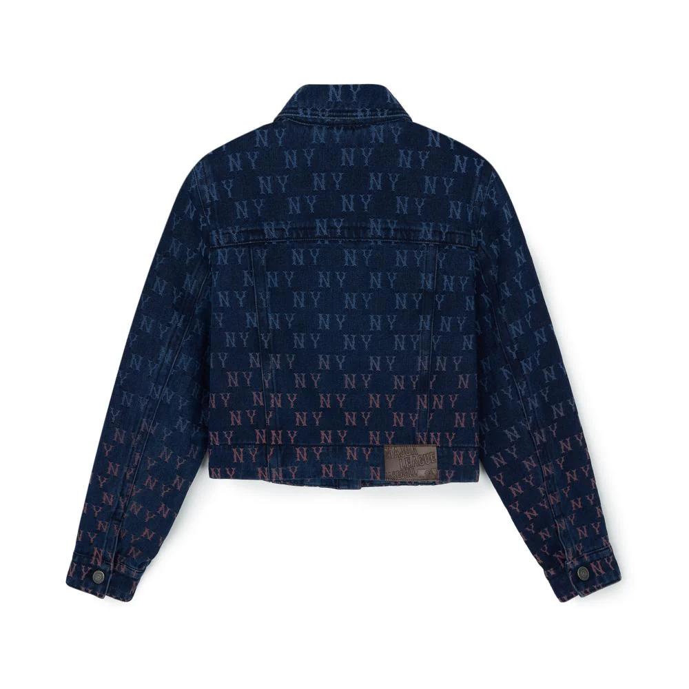 New MLB New York Yankees Denim Jacket Women's Blue 3FDKM0244-50INS