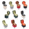 Whatna Handmade Single Watch Case, Square Cylindrical Thick Leather Watch Storage Box, Perfect for Travel, Business Trips, and More (White B)