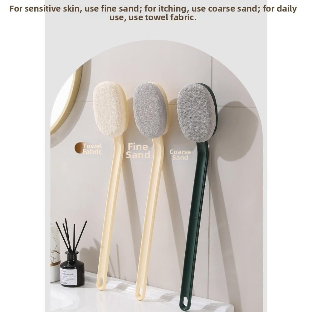 Coarse/Fine Sand Bath Shower Brush Long Handle Exfoliating Brush Back Scrubber Brush  Shower
