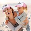 DAD MOM MINI Printed Family Baseball Cap Washed Cotton Mesh Baseball Hats  For Mom Dad Kids