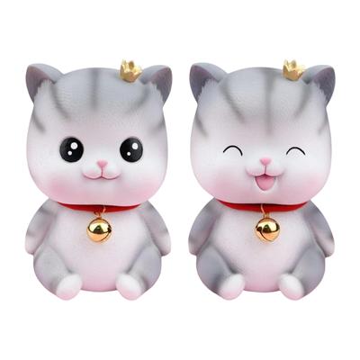 Cat Piggy Bank Statue Money Box Collection Container Figurine for Desktop Living Room Bedroom Decoration Birthday Gift