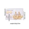 Stainless Steel Leaf Flower Zircon Heart Satr Earrings For Women Bohemia Vintage French Jewelry Gifts Wholesale