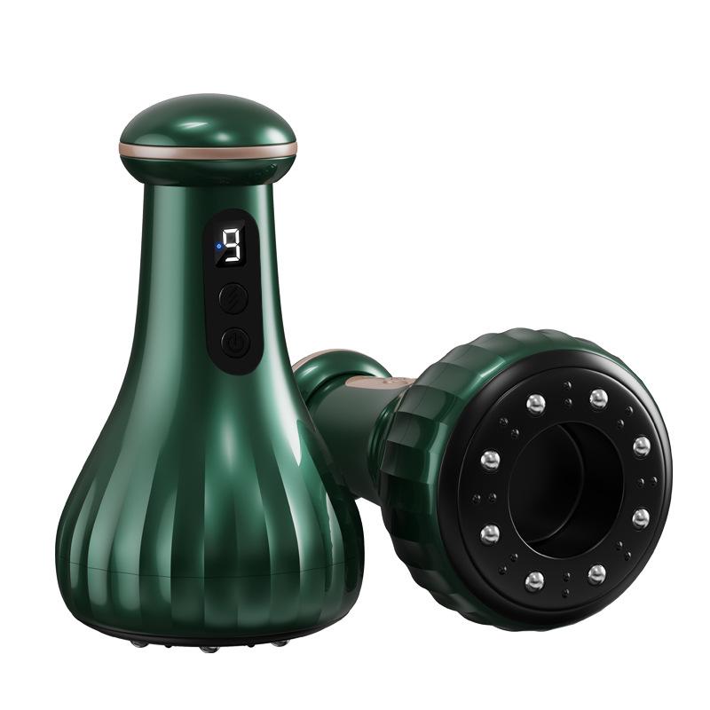 

Умный вакуумный массажер для баночного массажа 9 уровней, USB-перезаряжаемый, для горячего компресса, массажа рук и ног, ручной скребок зелёный